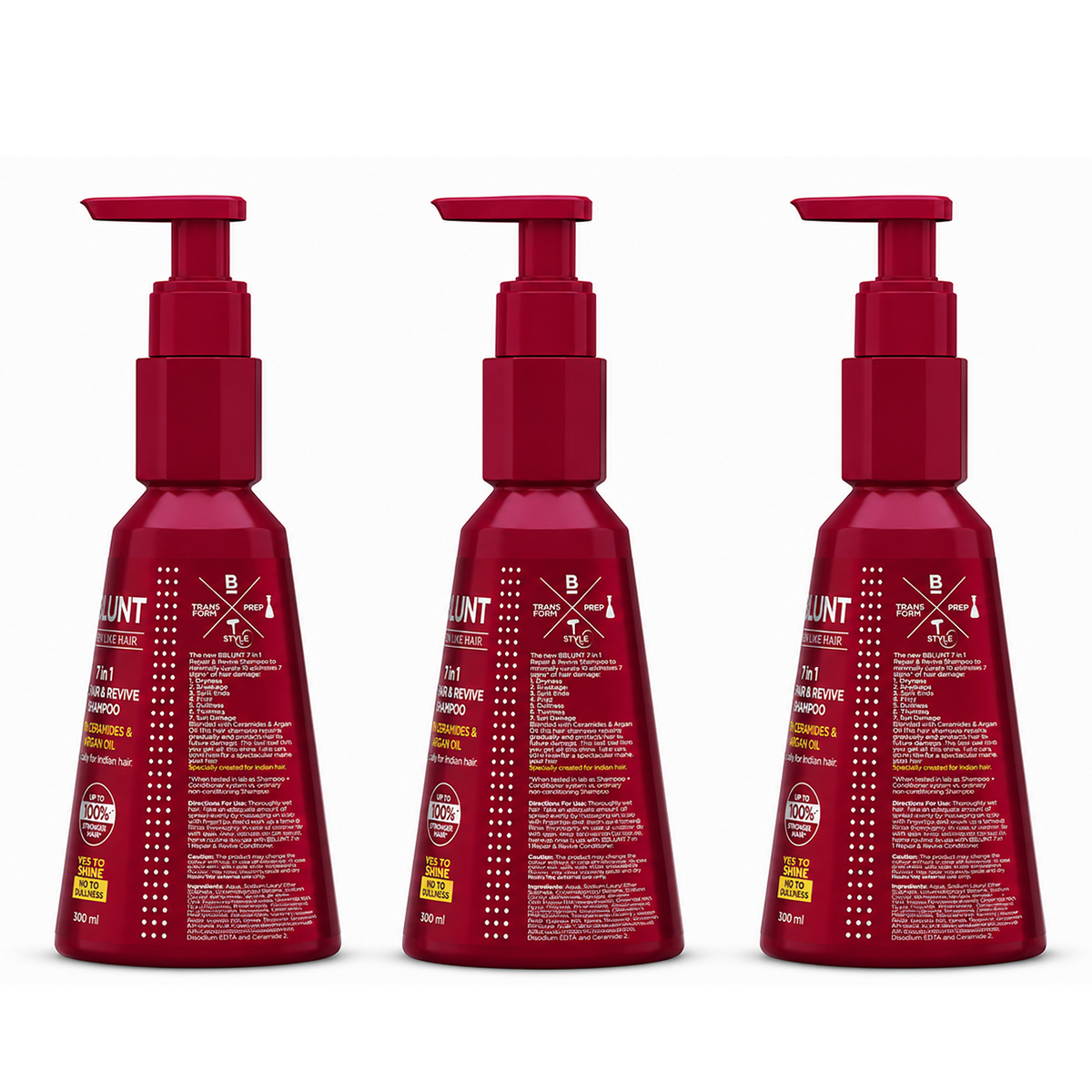 Bblunt 7 in 1 Repair & Revive Shampoo for Upto 100% Damage Repair, 300ml, Pack of 2 X 300ml - Image 12 - Buy from Indicrest