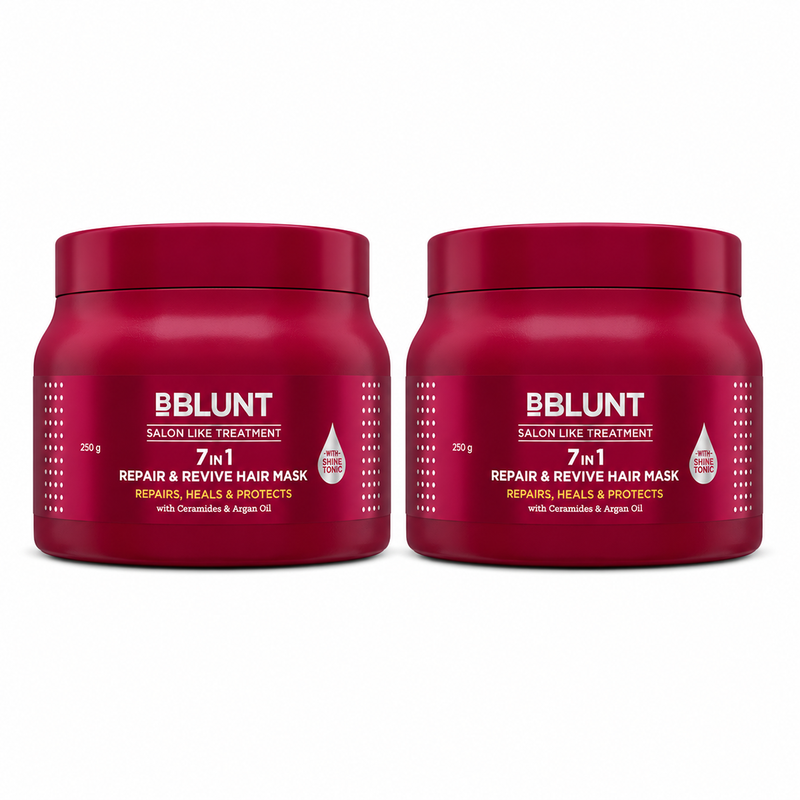 Bblunt 7 in 1 Repair & Revive Hair Mask for Upto 100% Damage Repair, 250g, Pack of 2 X 250g - Buy from Indicrest