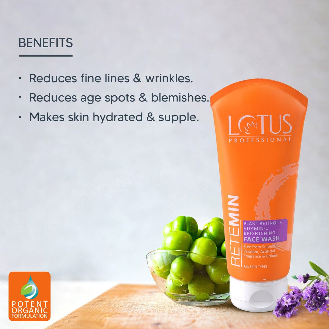 lotus-professional-retemin-plant-retinol-vitamin-c-brightening-face-wash-100ml - Image 4 - Buy from Indicrest