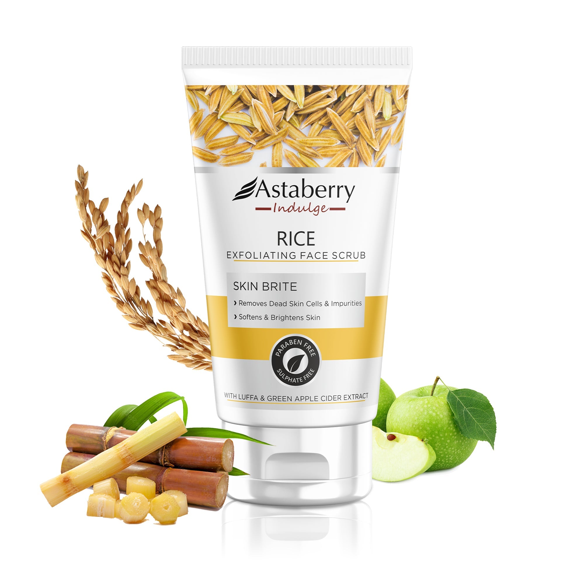 Astaberry Rice Exfoliating Face Scrub for Brightens Skin - 100ML - Image 7 - Buy from Indicrest