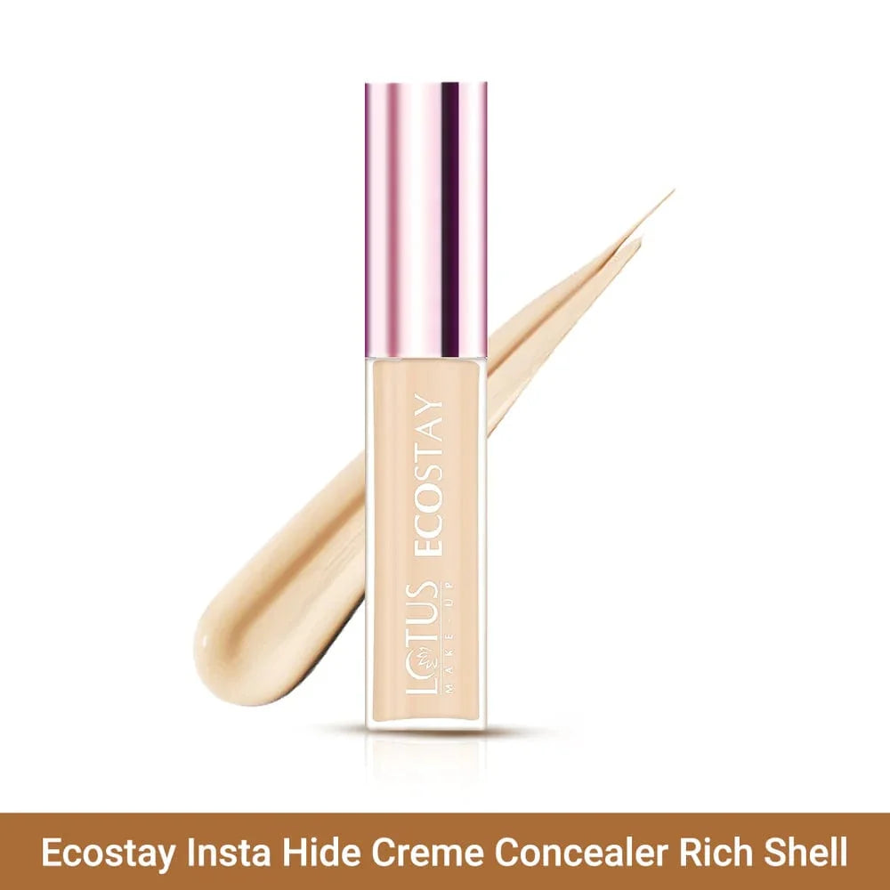 Lotus Herbals Ecostay Insta Hide Creme Concealer, Concealer Natural Honey, 7g