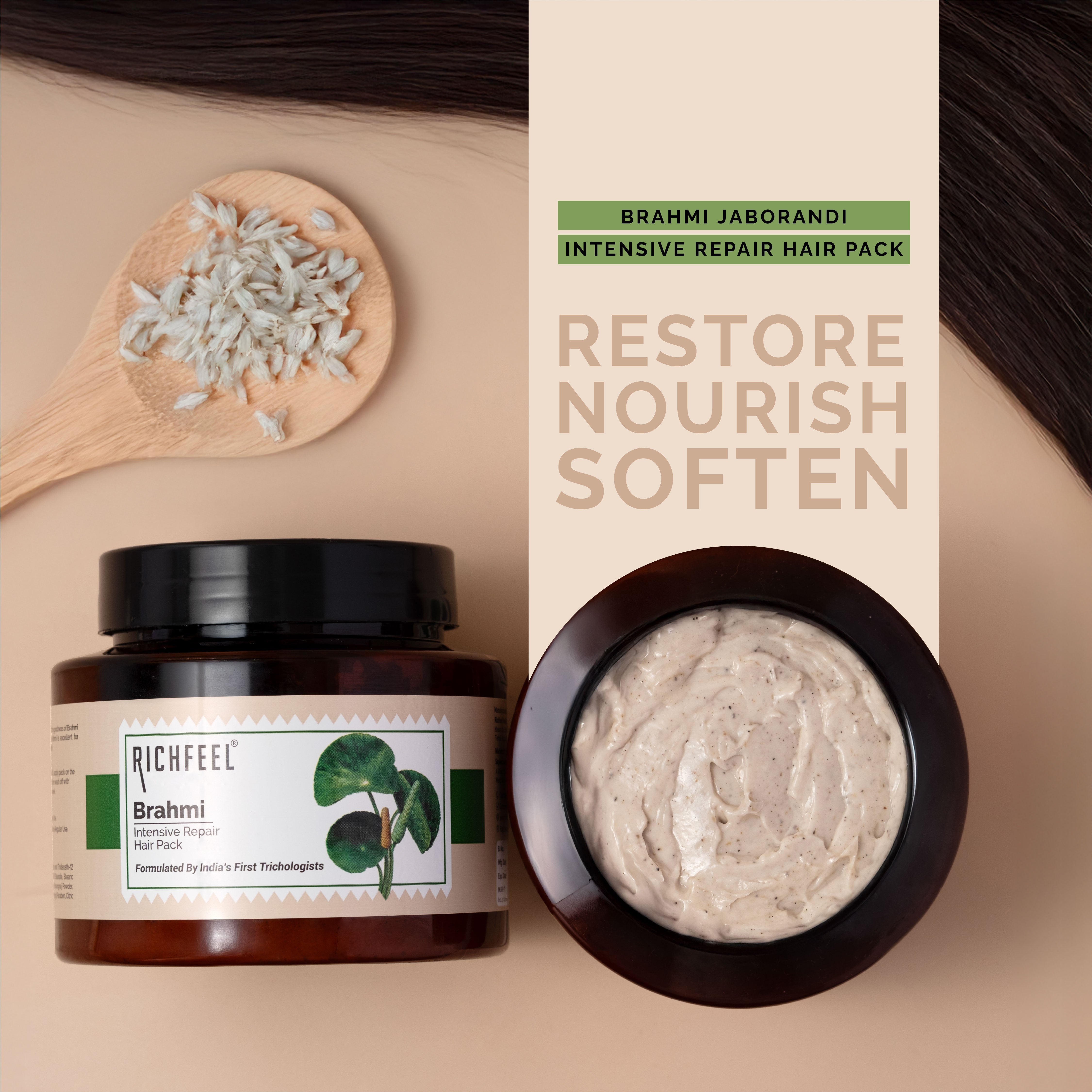 Richfeell Brahmi Intensive Repair Hair Pack 100 g - Image 5 - Buy from Indicrest