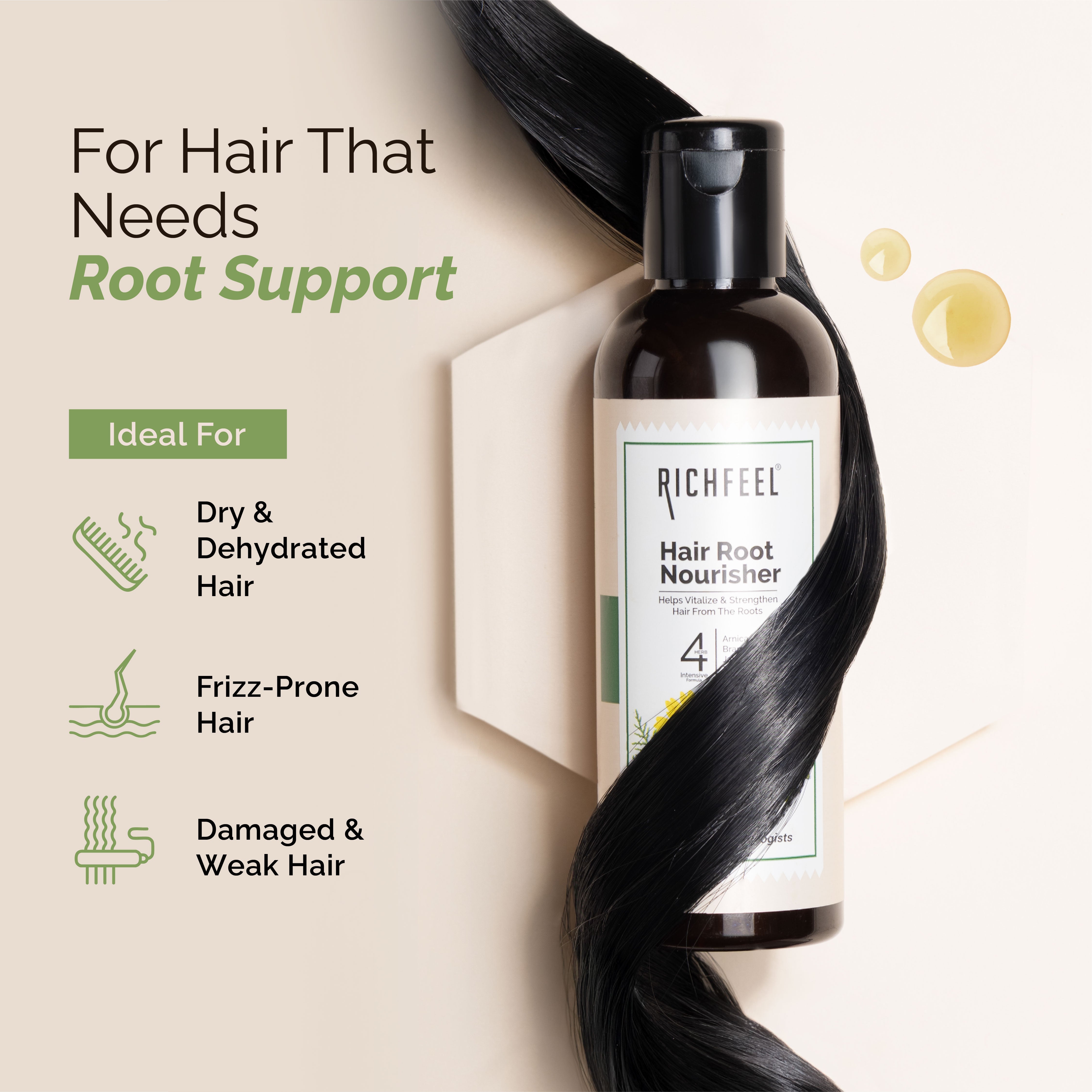 Richfeell Hair Root Nourisher / Tonic 80 ml - Image 6 - Buy from Indicrest