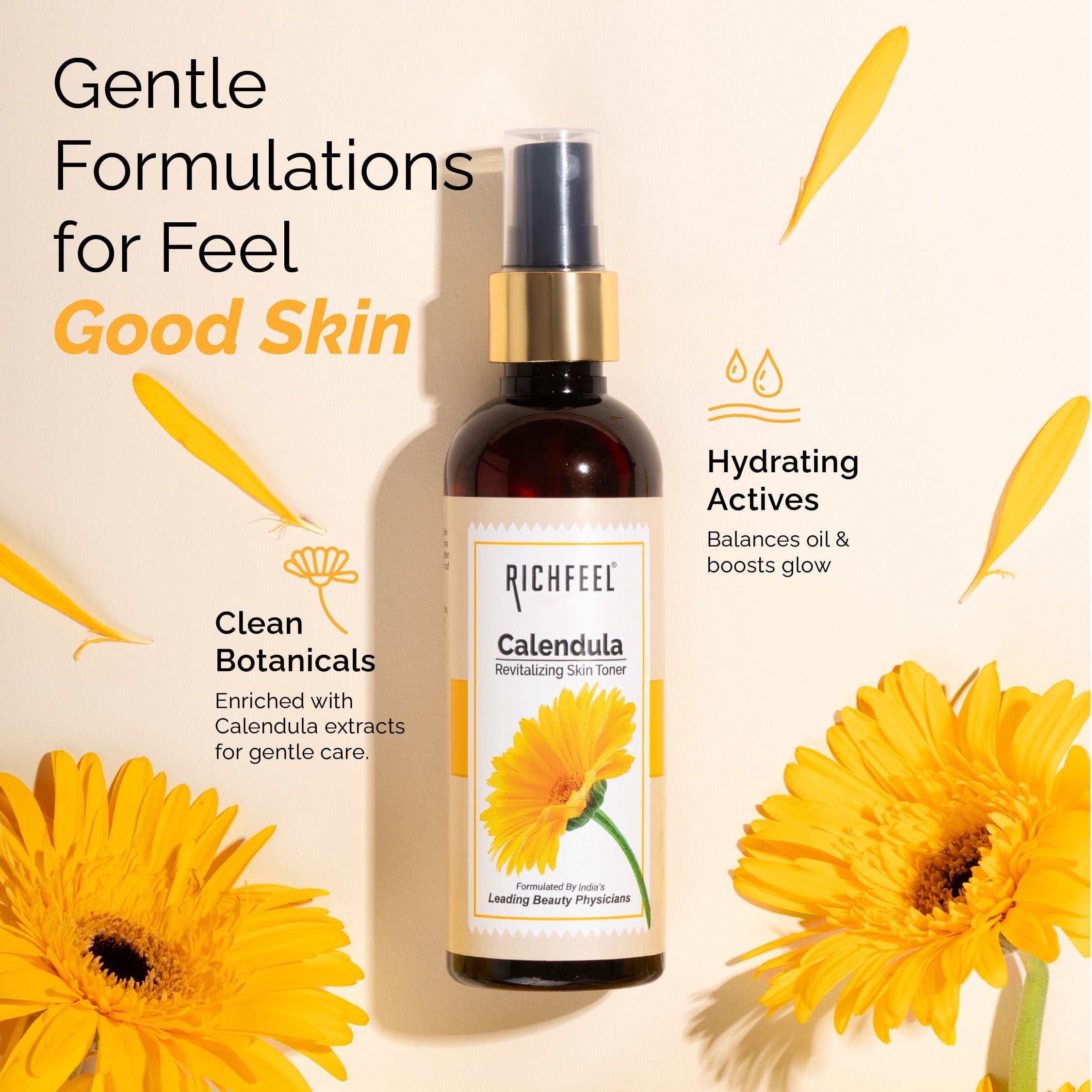 Richfeell Calendula Revitalizing Skin Toner 80 ml - Image 5 - Buy from Indicrest