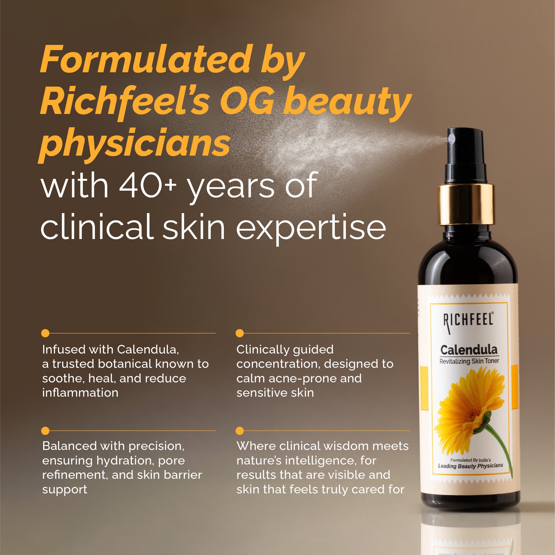 Richfeell Calendula Revitalizing Skin Toner 80 ml - Image 7 - Buy from Indicrest