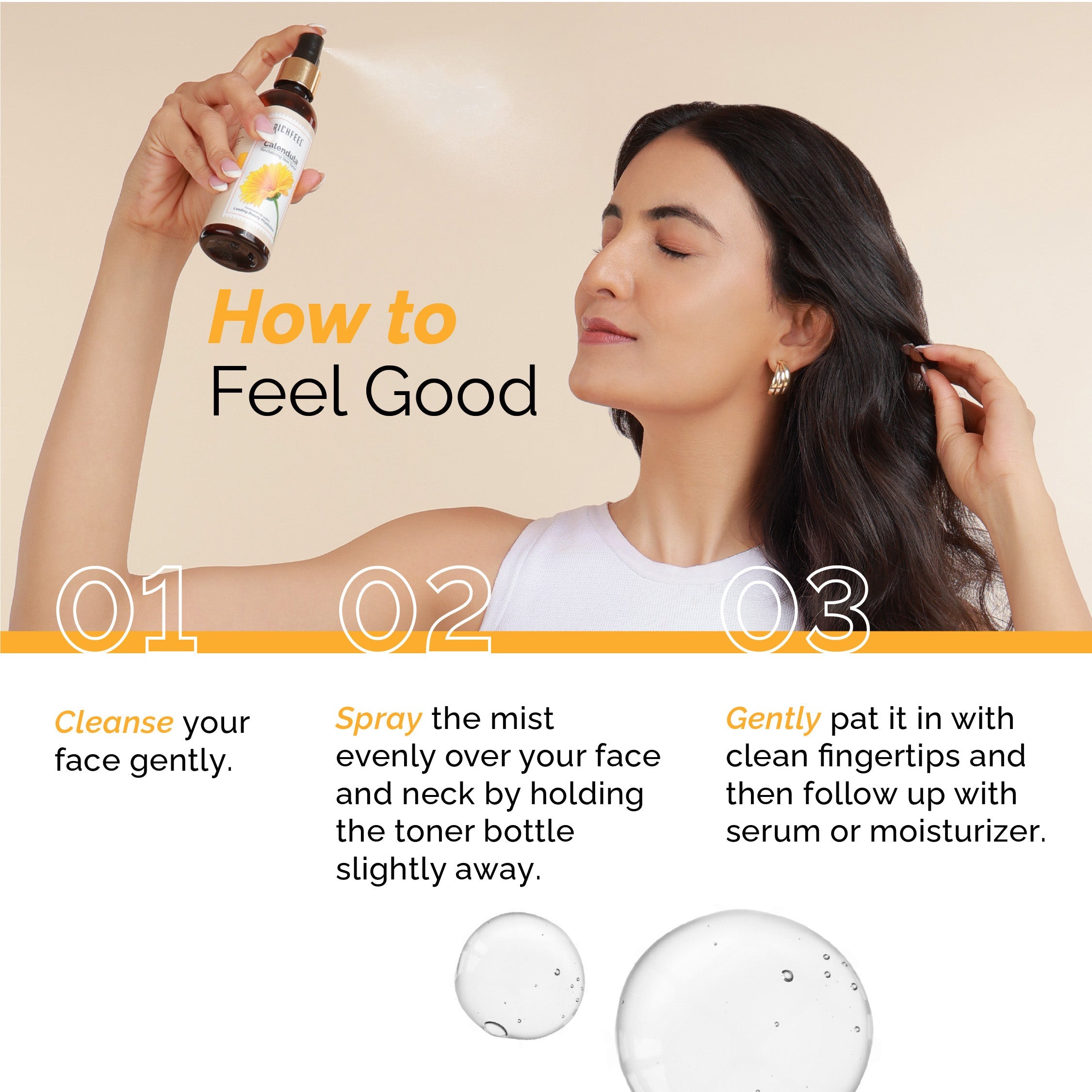 Richfeell Calendula Revitalizing Skin Toner 80 ml - Image 8 - Buy from Indicrest