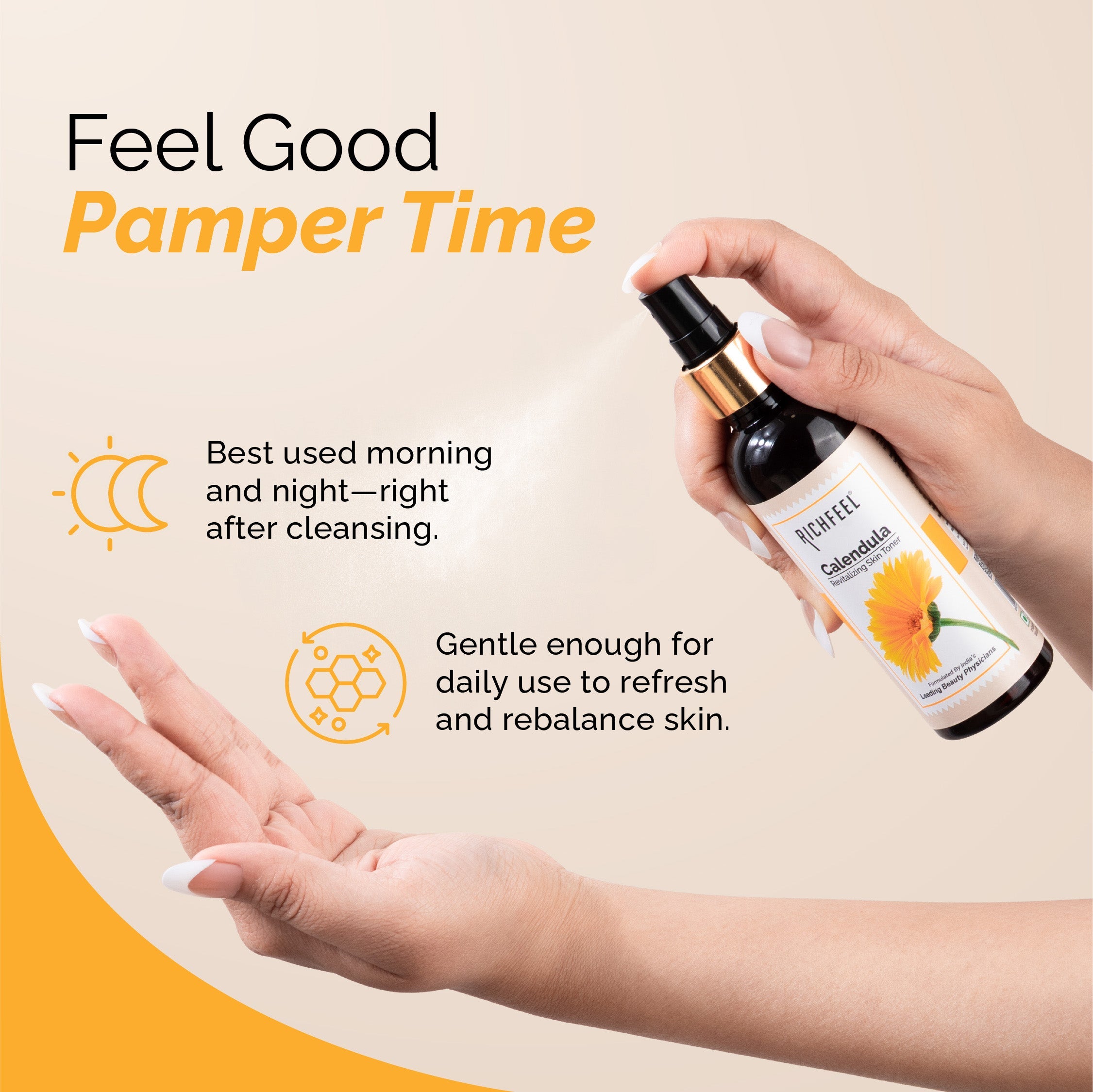 Richfeell Calendula Revitalizing Skin Toner 80 ml - Image 9 - Buy from Indicrest