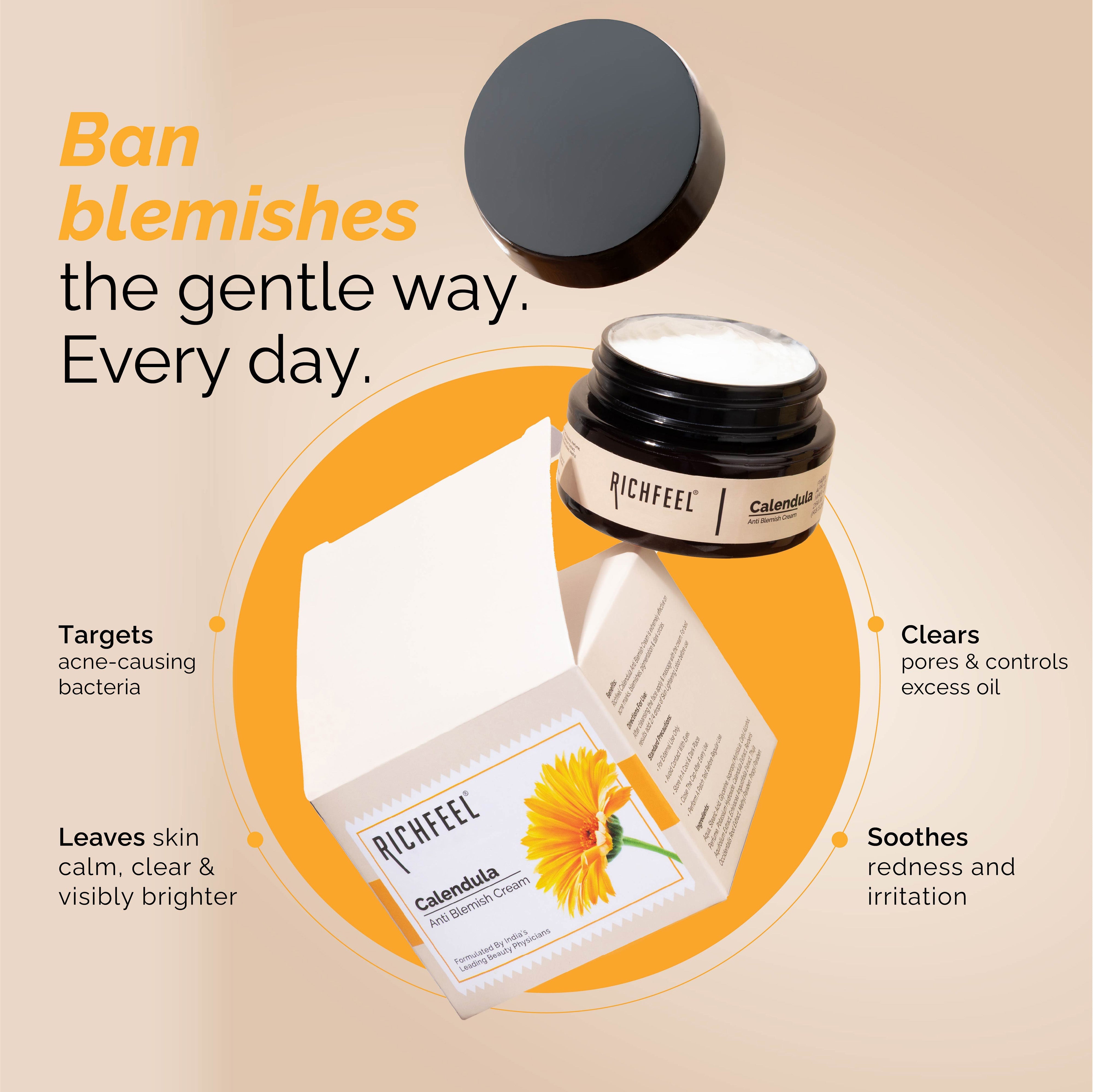 Richfeell Calendula Anti Blemish Cream 50 g - Image 5 - Buy from Indicrest