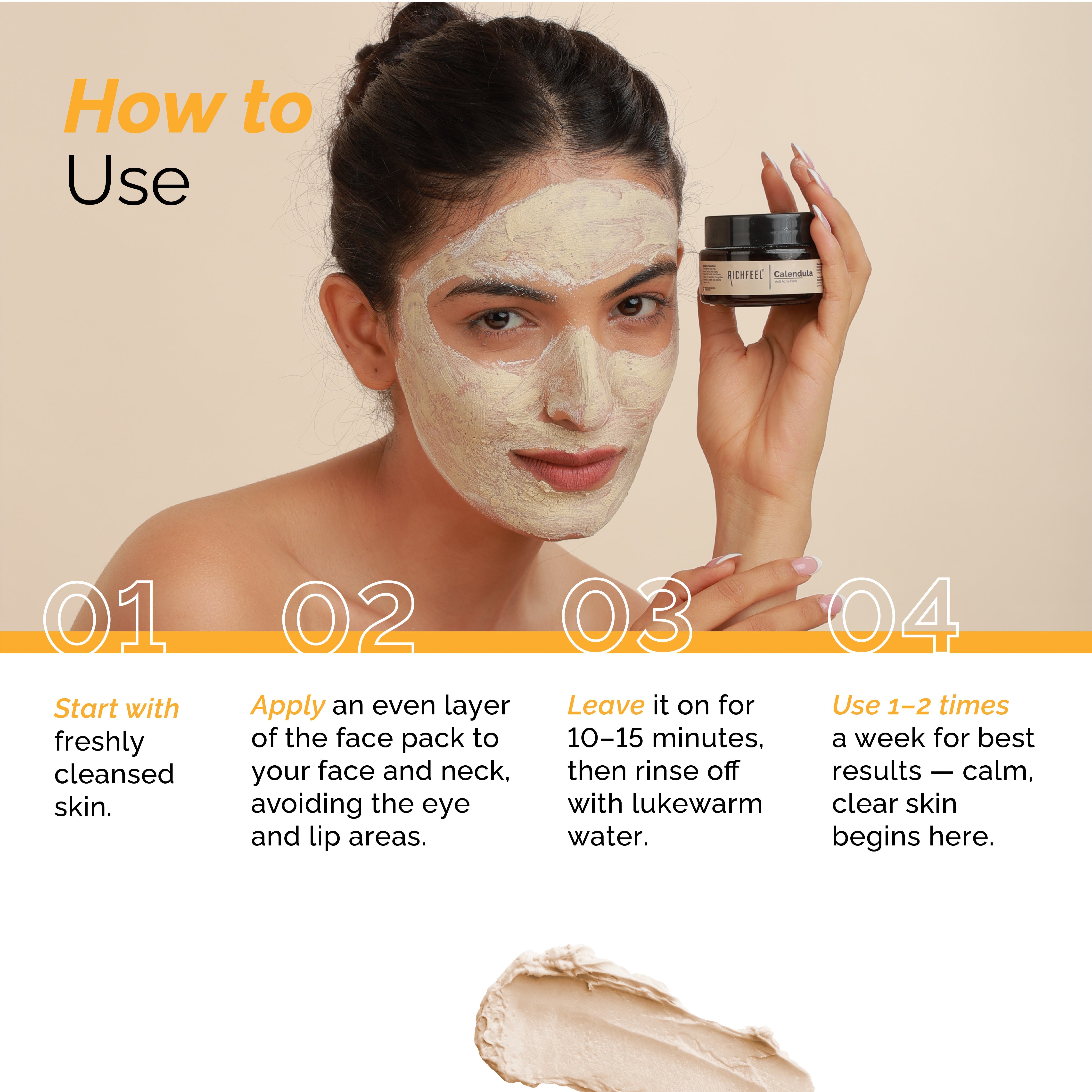 Richfeell Anti Acne Pack 50 G Pack of 2 - Image 8 - Buy from Indicrest