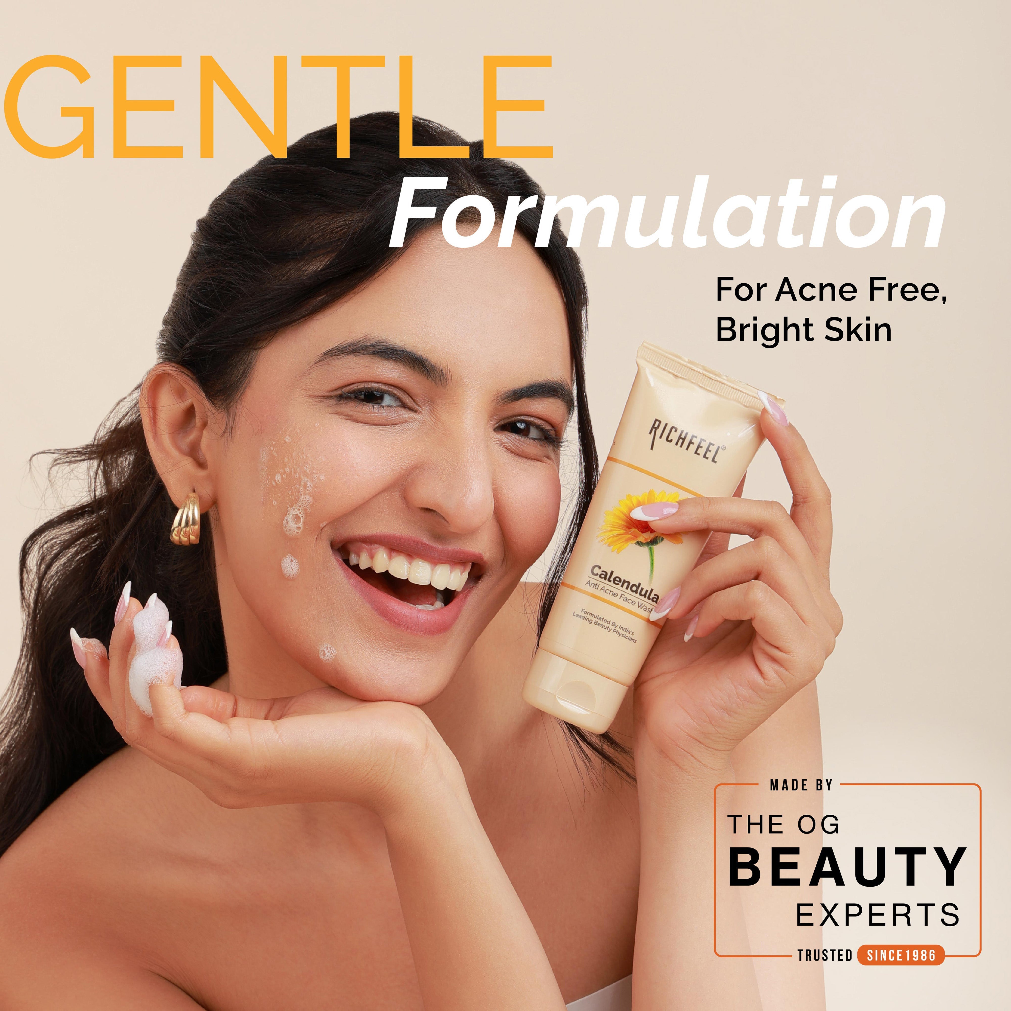 Richfeell Calendula Anti Acne Face Wash 100 g (Pack of 2) - Image 3 - Buy from Indicrest