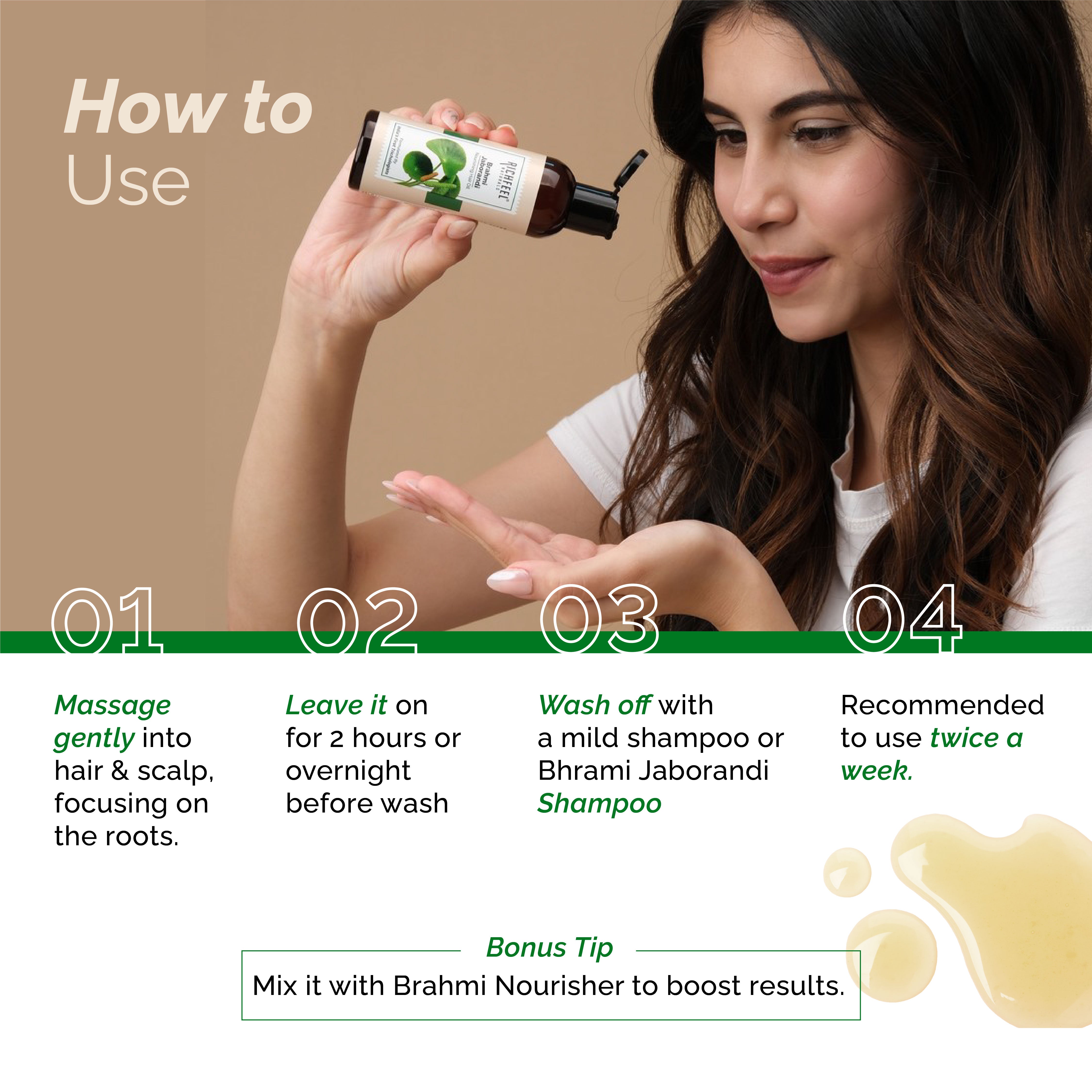 Richfeell Brahmi Jaborandi Nourishing Hair Oil 80 Ml (Pack of 4) - Image 6 - Buy from Indicrest