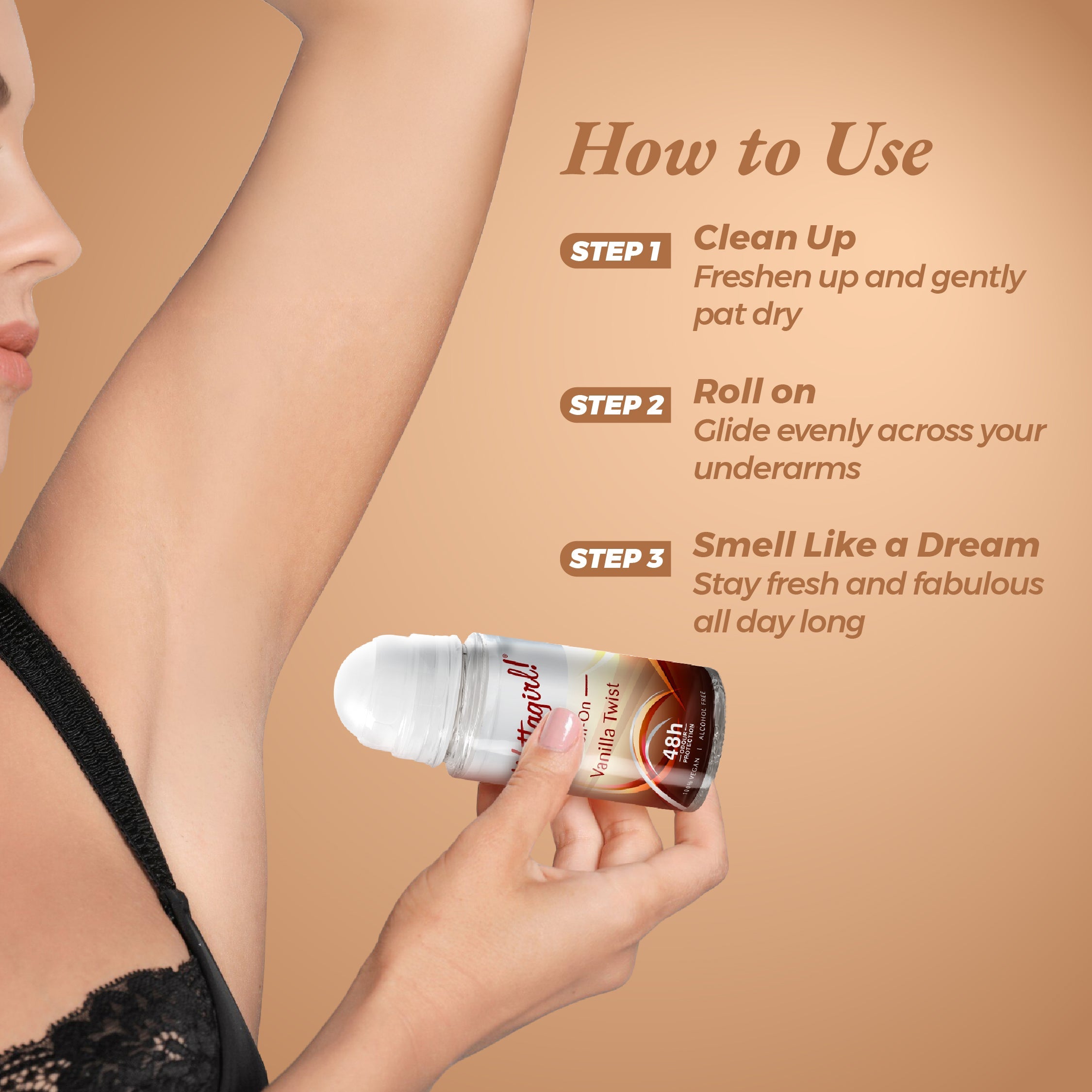 Wottagirl Vanilla Twist Roll-On, 50ml - Image 4 - Buy from Indicrest