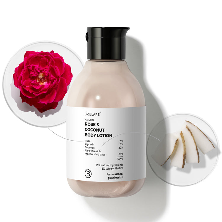 Brillare Rose & Coconut Body Lotion, 200ml - Buy from Indicrest
