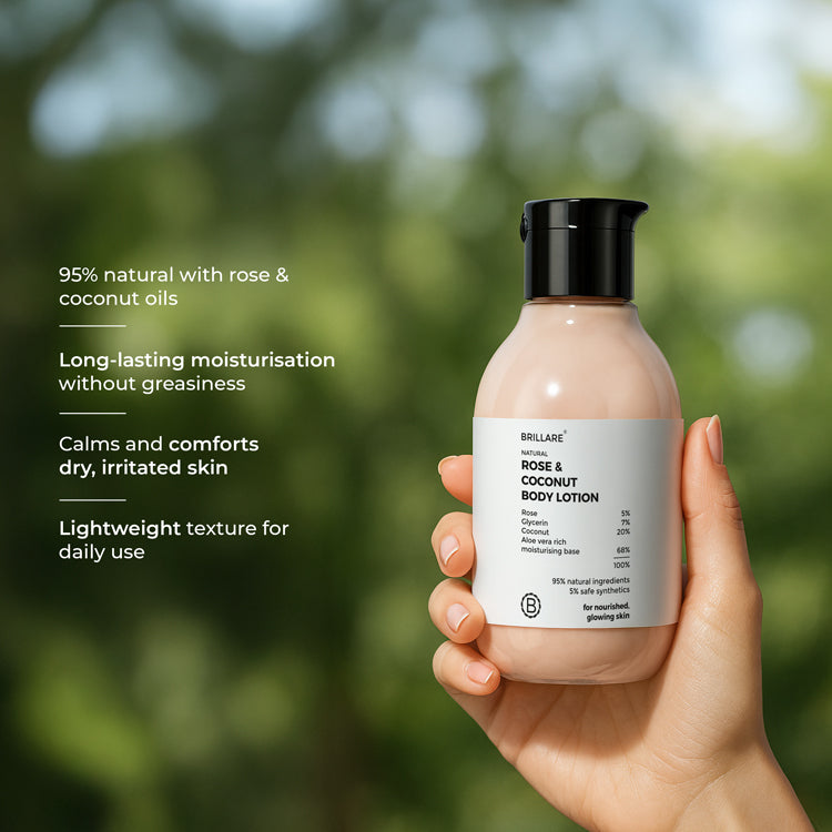 Brillare Rose & Coconut Body Lotion, 200ml - Image 3 - Buy from Indicrest