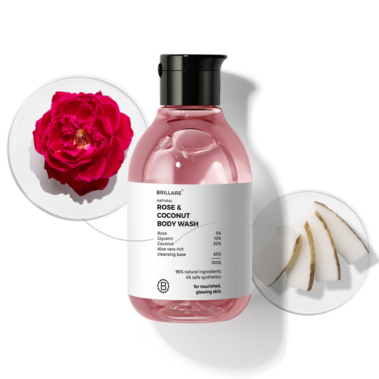 Brillare Rose & Coconut Body Wash, 200ml - Buy from Indicrest