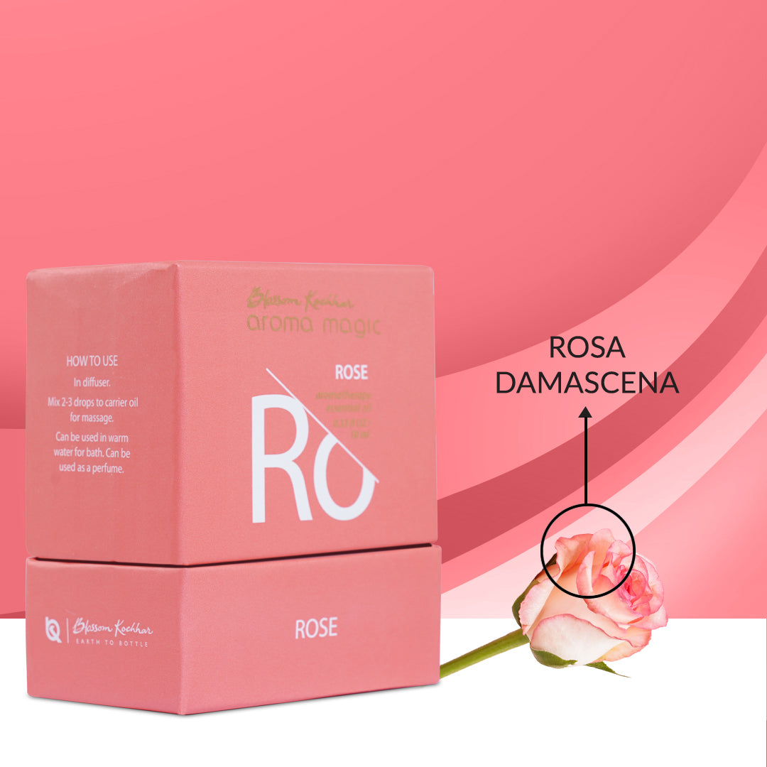 Aroma Magic Rose Essential Oil For Skin Toning, Stress & Muscle Relief, 10ml - Image 4 - Buy from Indicrest