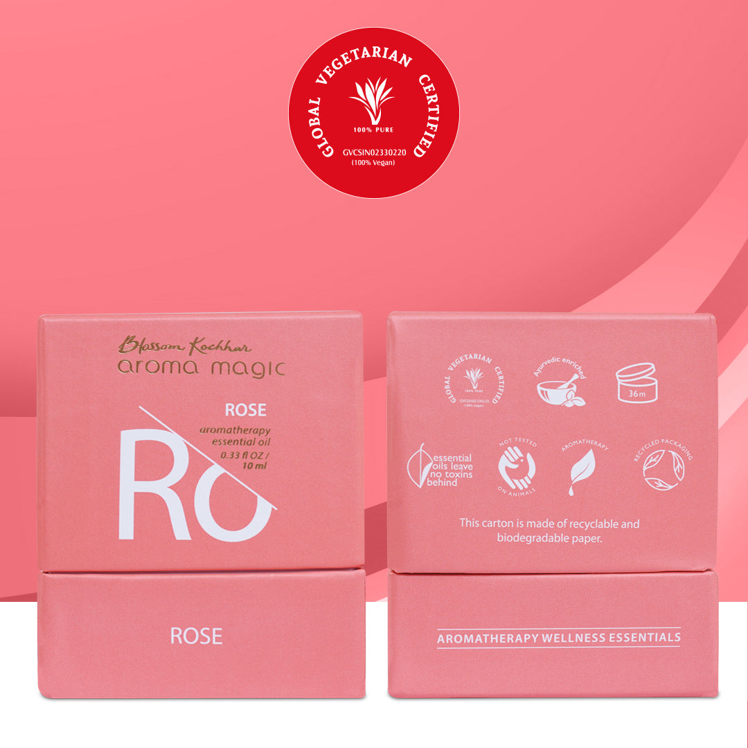 Aroma Magic Rose Essential Oil For Skin Toning, Stress & Muscle Relief, 10ml - Image 7 - Buy from Indicrest