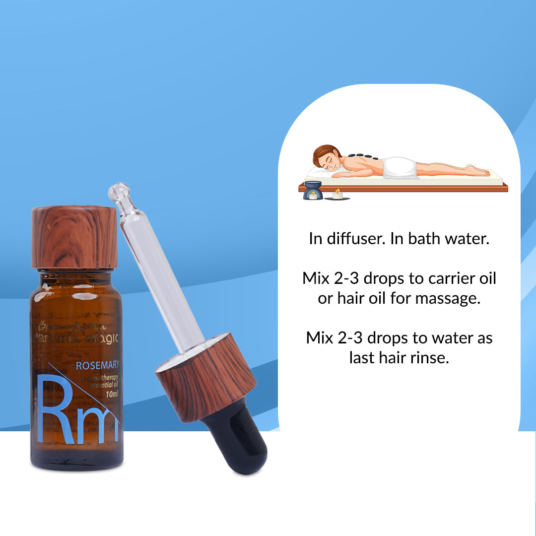 Aroma Magic Rosemary Essential Oil - Relieves Fatigue & Promote Hair Growth, 10ml - Image 4 - Buy from Indicrest