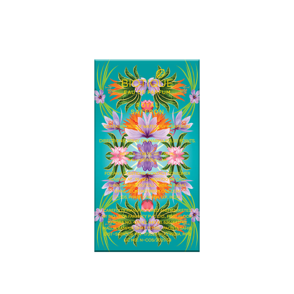 Biotique Royal Saffron Eau De Parfum, 50ml - Image 2 - Buy from Indicrest
