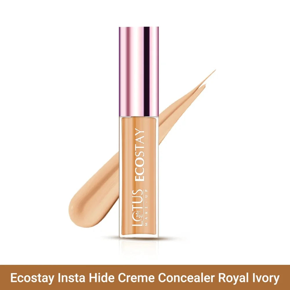 Lotus Herbals Ecostay Insta Hide Creme Concealer, Concealer Natural Honey, 7g