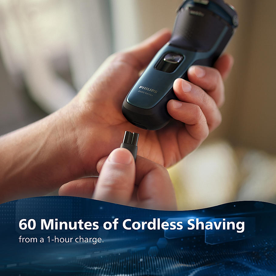 Philips Electric Shaver for Men-| SkinProtect Technology, Wet and Dry Shave | 5D Floating Heads | 27 Self Sharpening Blades | Pop up Trimmer | Cordless | Waterproof | S3144/03