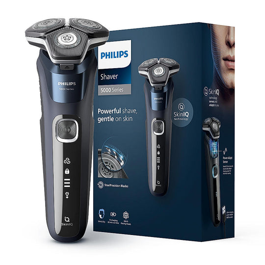 Philips Electric Shaver- | Wet & Dry | Steel Precision Blades | SkinIQ Technology | Power Adapt Sensor | 360 D Flexing heads | Integrated Pop up Trimmer | Delivers a Powerful Shave, Cuts More Hair Per Stroke* | S5885/28 Buy at Indicrest