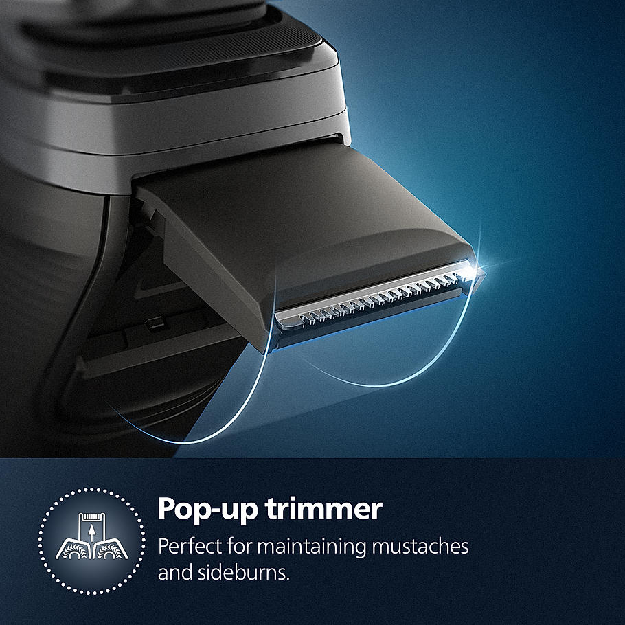 Philips Electric Shaver- | Wet & Dry | Steel Precision Blades | SkinIQ Technology | Power Adapt Sensor | 360 D Flexing heads | Integrated Pop up Trimmer | Delivers a Powerful Shave, Cuts More Hair Per Stroke* | S5885/28