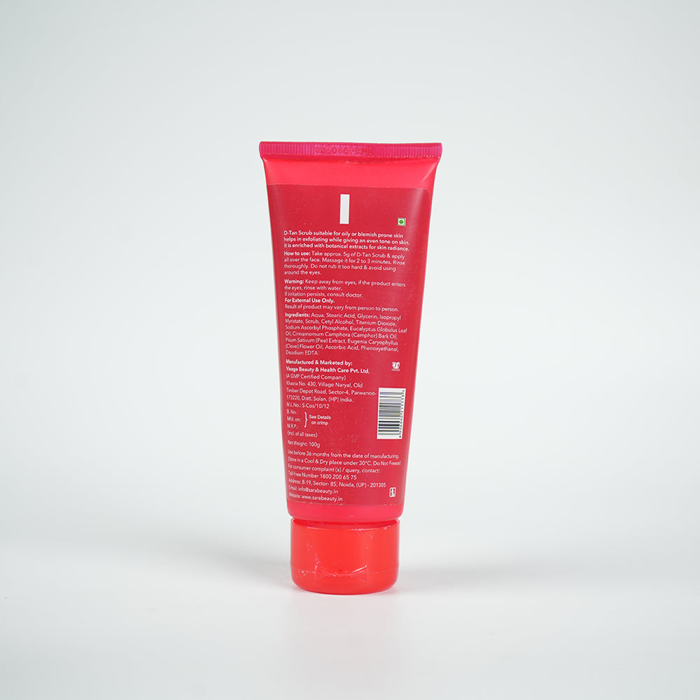 Sara Radiance D-TAN Scrub, D-Tan Pack for TAN Removal for Men and Women, Pack of 2, 200g - Image 7 - Buy from Indicrest