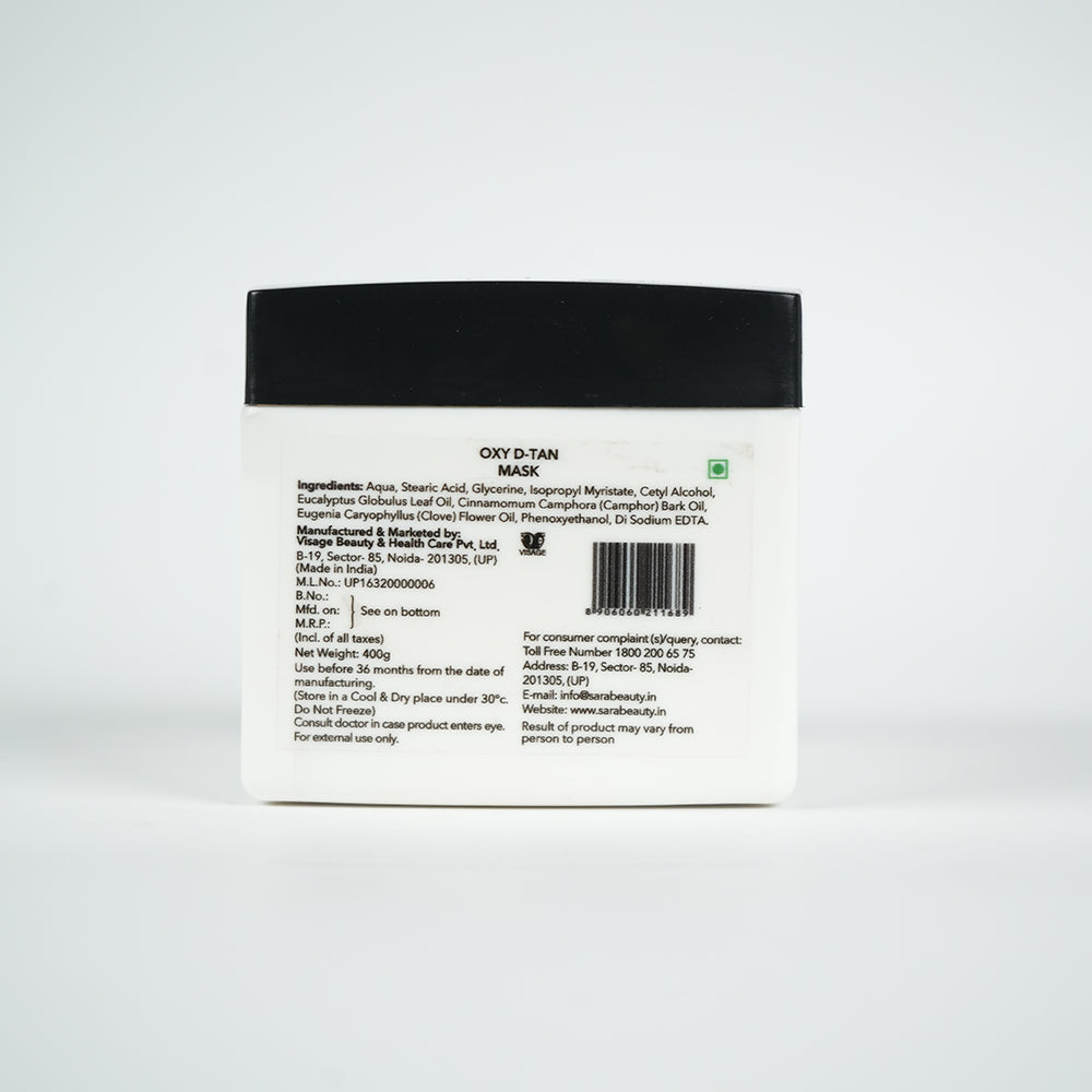 Sara Oxy D-TAN Mask, 400g + Gold Facial Kit, 43g - Image 8 - Buy from Indicrest