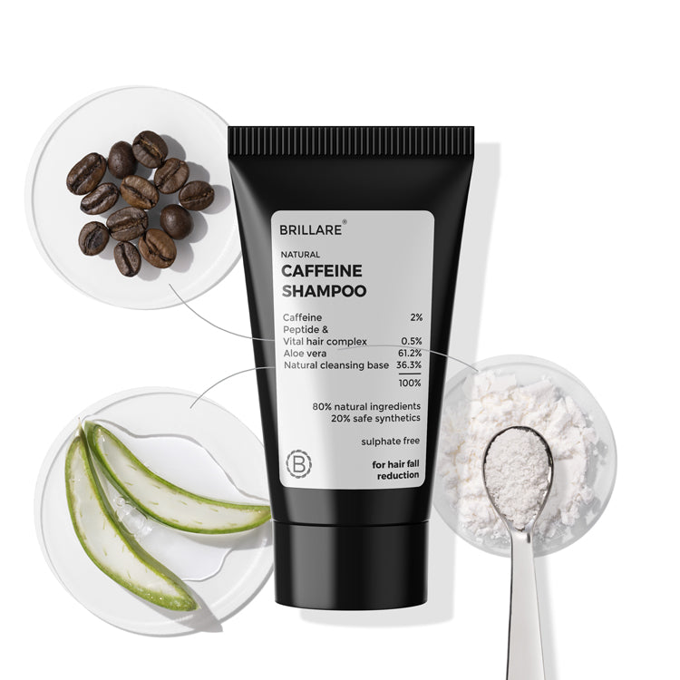Brillare Mini Caffeine Shampoo For Reducing Hair Loss And Breakage, 12ml - Buy from Indicrest
