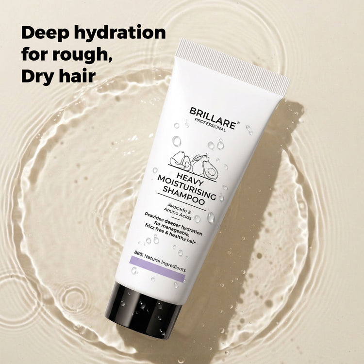 Brillare Mini Heavy Moisturising Shampoo For Dry, Frizzy Hair, 20ml - Image 2 - Buy from Indicrest
