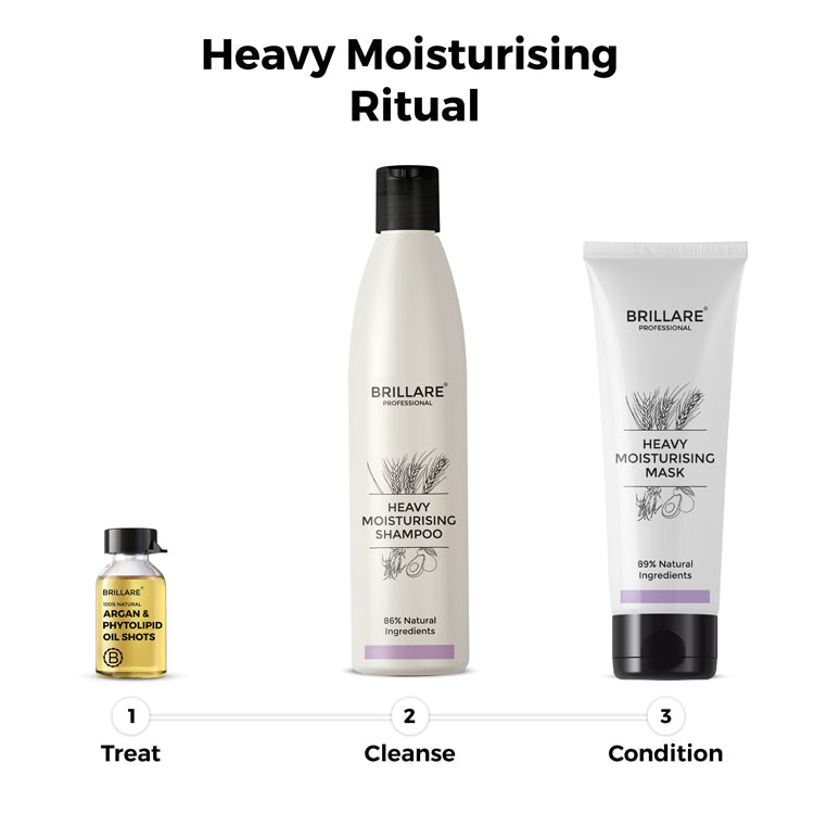 Brillare Mini Heavy Moisturising Shampoo For Dry, Frizzy Hair, 20ml - Image 6 - Buy from Indicrest