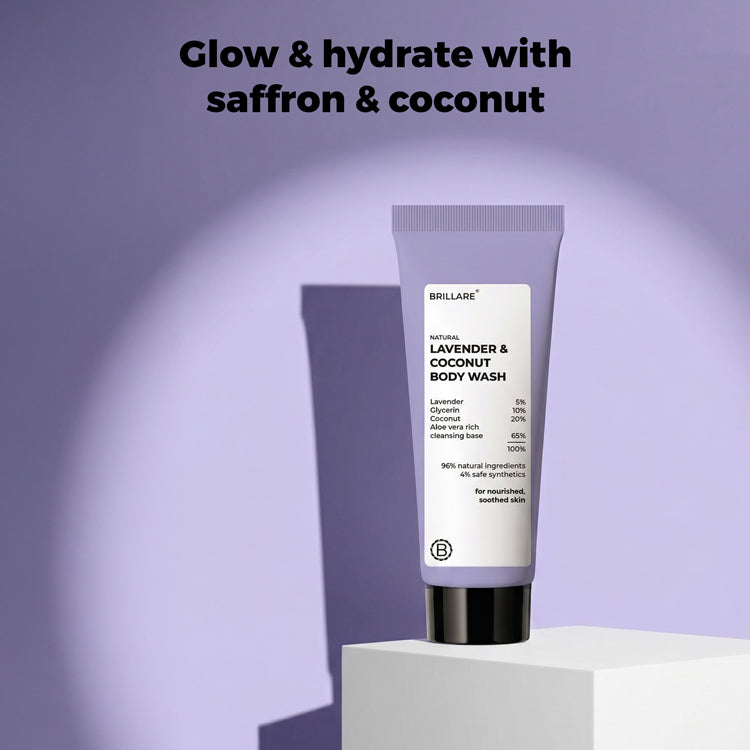 Brillare Mini Lavender & Coconut Body Wash, 20ml - Image 3 - Buy from Indicrest