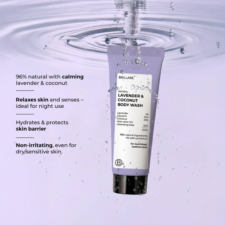 Brillare Mini Lavender & Coconut Body Wash, 20ml - Image 2 - Buy from Indicrest