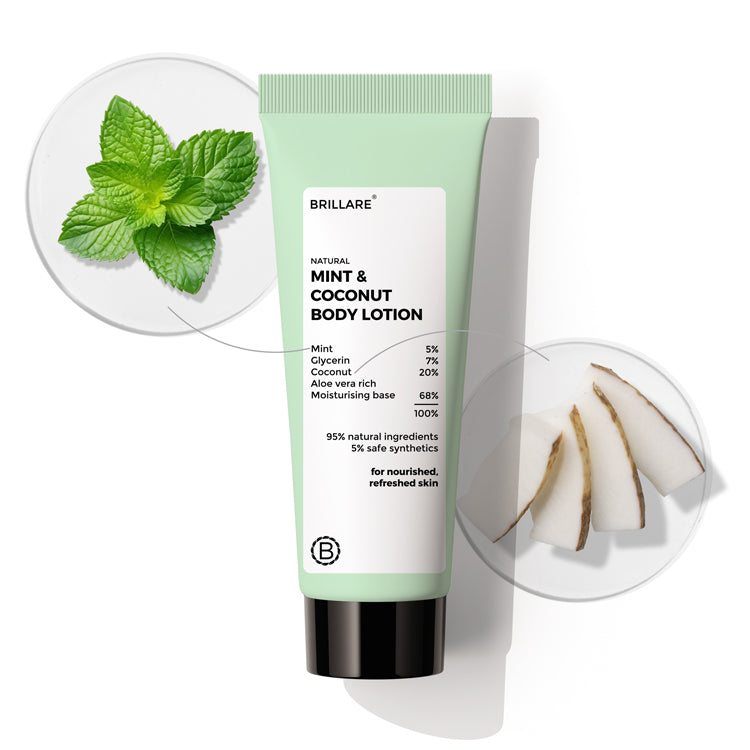 Brillare Mini Mint & Coconut Body Lotion, 20ml - Buy from Indicrest