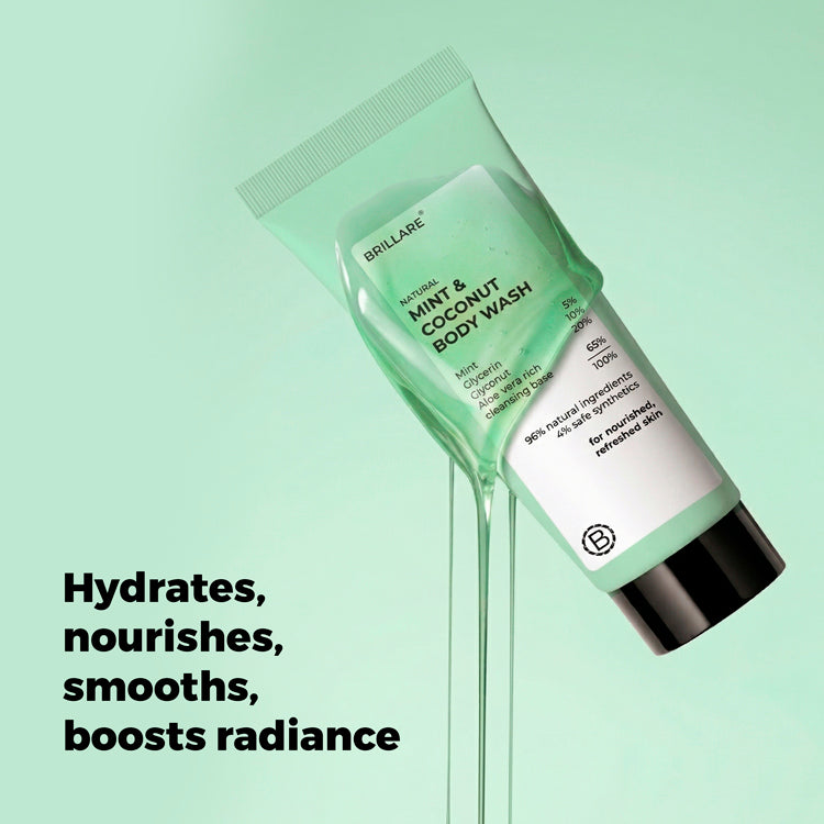 Brillare Mini Mint & Coconut Body Wash, 20ml - Image 2 - Buy from Indicrest