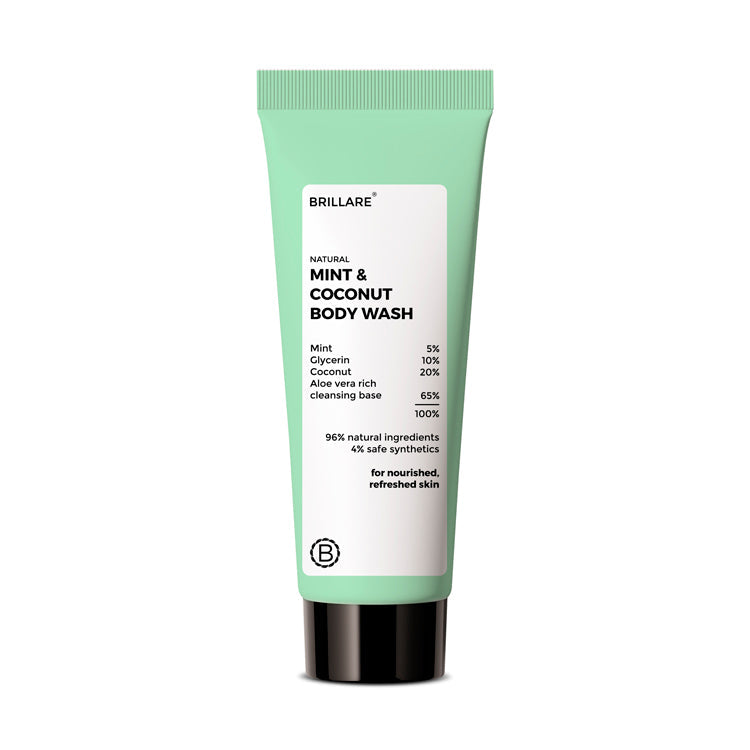 Brillare Mini Mint & Coconut Body Wash, 20ml - Image 7 - Buy from Indicrest