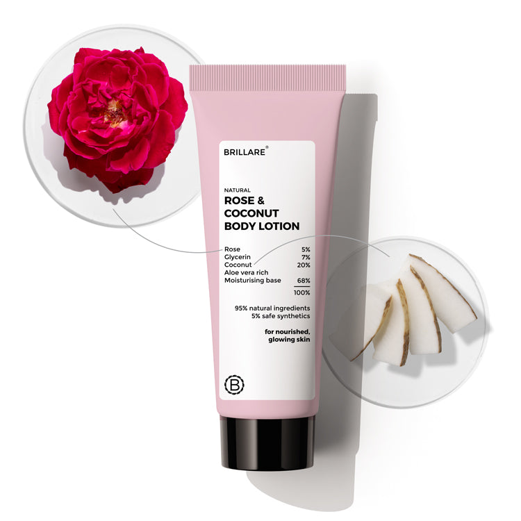Brillare Mini Rose & Coconut Body Lotion, 20ml - Buy from Indicrest