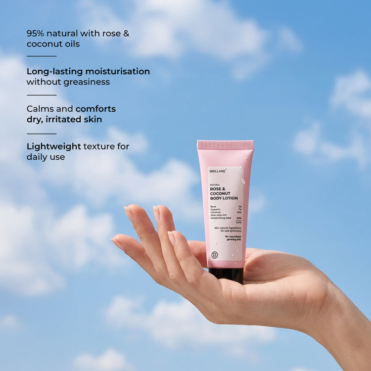 Brillare Mini Rose & Coconut Body Lotion, 20ml - Image 3 - Buy from Indicrest