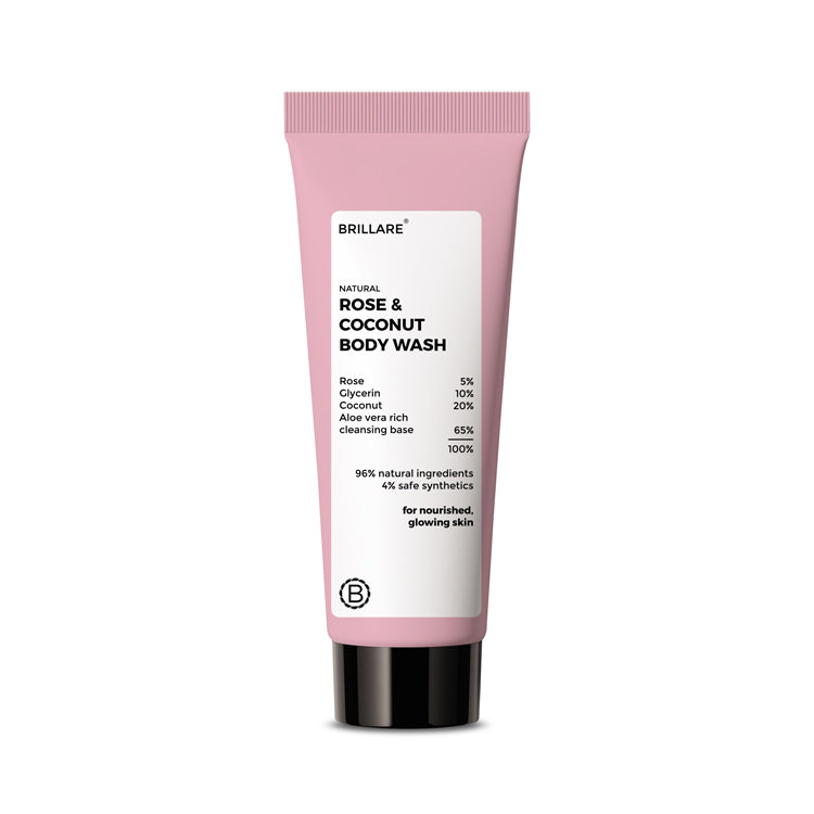 Brillare Mini Rose & Coconut Body Wash, 20ml - Image 7 - Buy from Indicrest