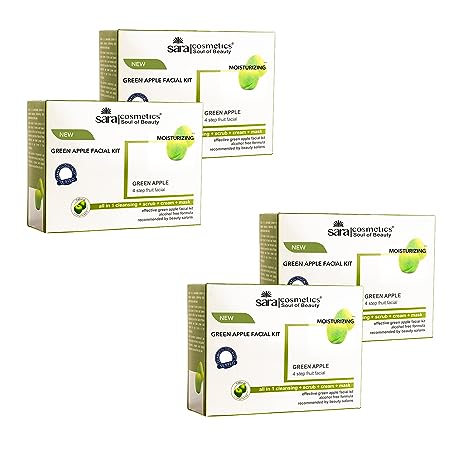 SARA FACIAL GREEN APPLE KIT, Pack of 4 X 200g - Buy from Indicrest