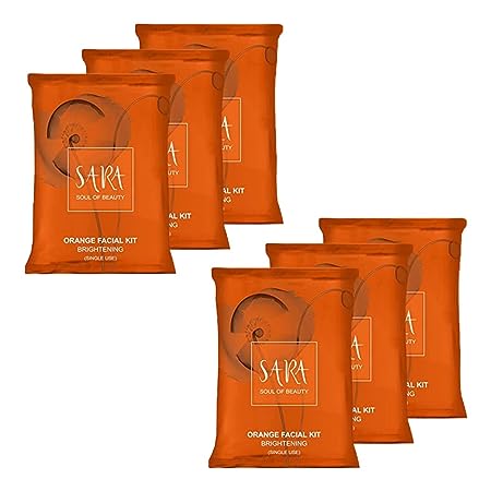 SARA ORANGE FACIAL KIT SINGLE USE (Pack of 6) - Buy from Indicrest