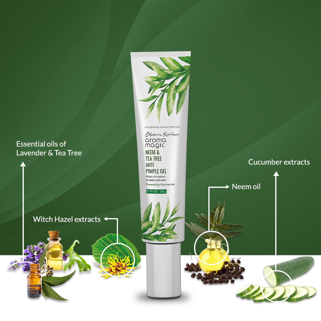 Aroma Magic Neem & Tea Tree Anti Pimple Gel - Niacinamide, 20g - Image 3 - Buy from Indicrest