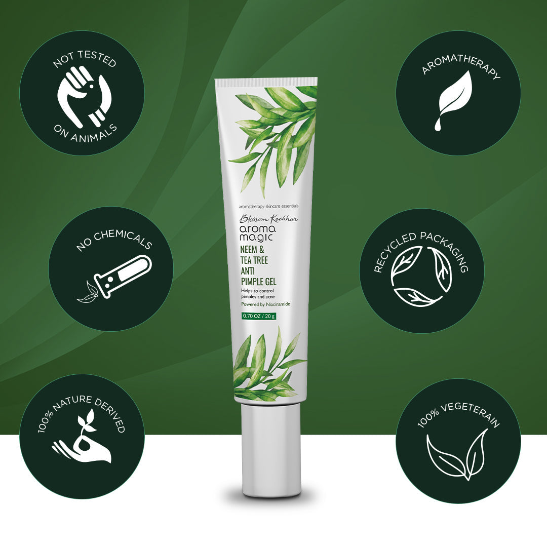 Aroma Magic Neem & Tea Tree Anti Pimple Gel - Niacinamide, 20g - Image 4 - Buy from Indicrest