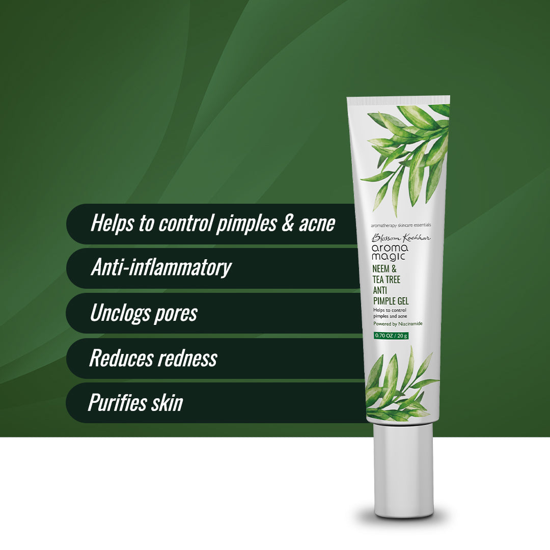 Aroma Magic Neem & Tea Tree Anti Pimple Gel - Niacinamide, 20g - Image 5 - Buy from Indicrest