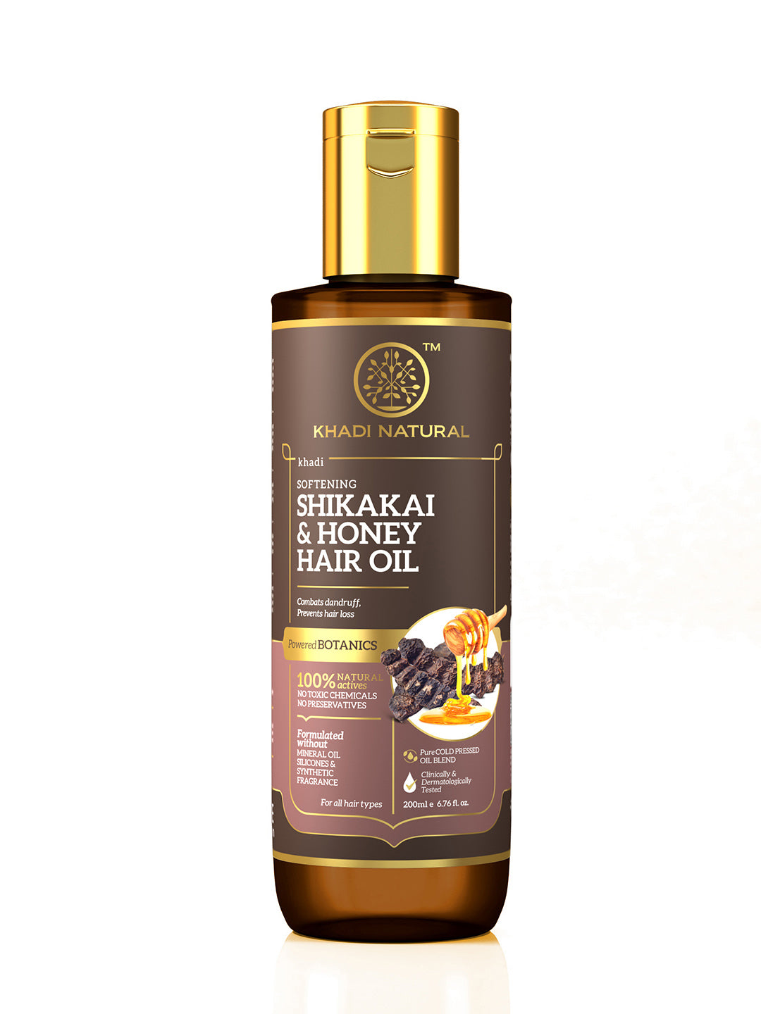 Khadi Natural Shikakai & Honey Hair Oil - Powered Botanics - 200ml - Buy from Indicrest