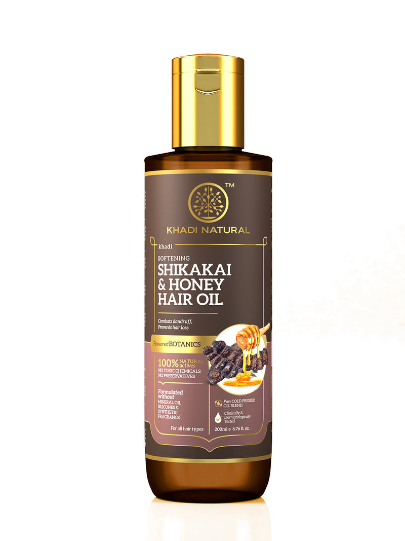 Khadi Natural Shikakai & Honey Hair Oil - Powered Botanics - 200ml - Buy from Indicrest