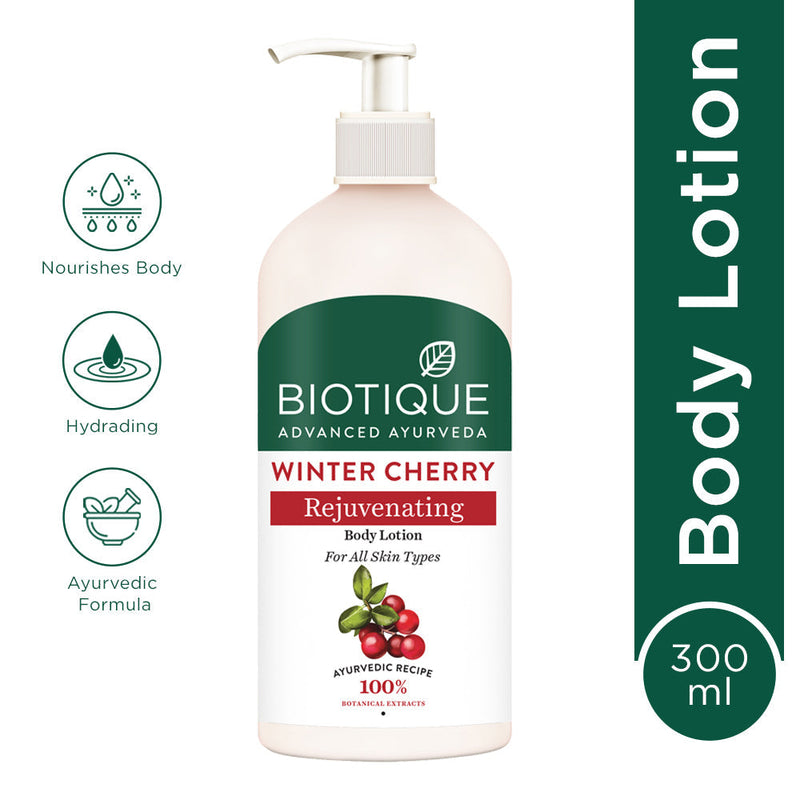Biotique Winter Cherry Rejuvenating Body Lotion, 300ml - Buy from Indicrest