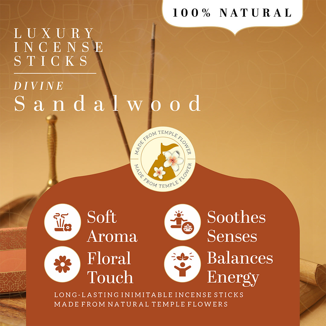 Khadi Natural Incense Sticks Jasmine and Sandalwood Combo of Pack of 6 - Image 2 - Buy from Indicrest