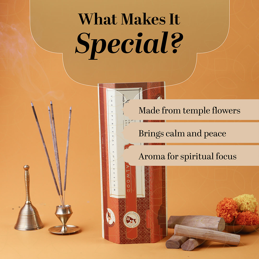 Khadi Natural Incense Sticks Jasmine and Sandalwood Combo of Pack of 6 - Image 3 - Buy from Indicrest